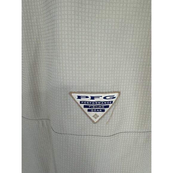 Columbia Mens PFG Omni-Shade Beige Button-Up Short Sleeve Shirt Size L - Picture 8 of 14